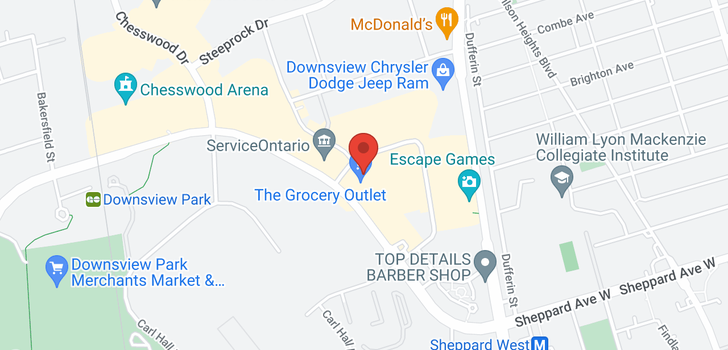 map of #7 -1150 SHEPPARD AVE W
